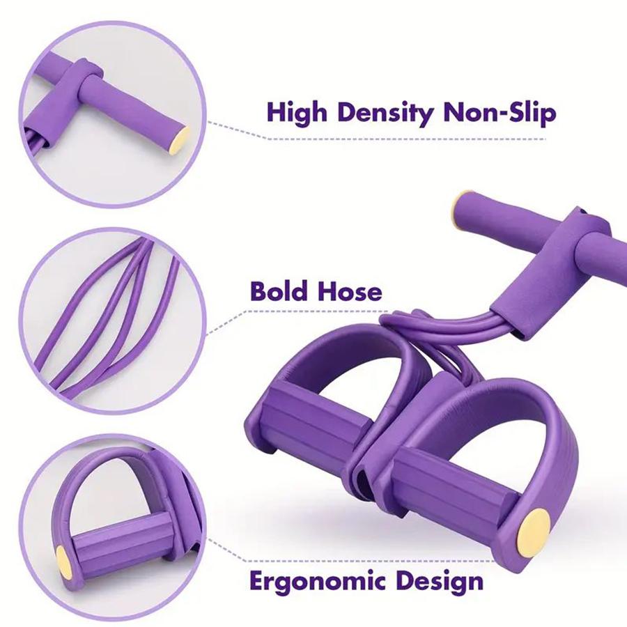 Elevate Your Fitness Routine with the 1Pc 6-Tube Elastic Yoga Pedal Pull Resistance Band for Abdominal Waist Arm and Leg Stretching Ideal for All Levels