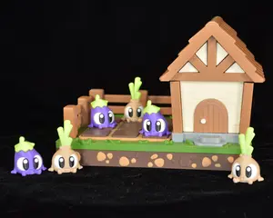 3D Print - Cottage Tic-Tack- Toe with 5 Eggplants and 5 Onions