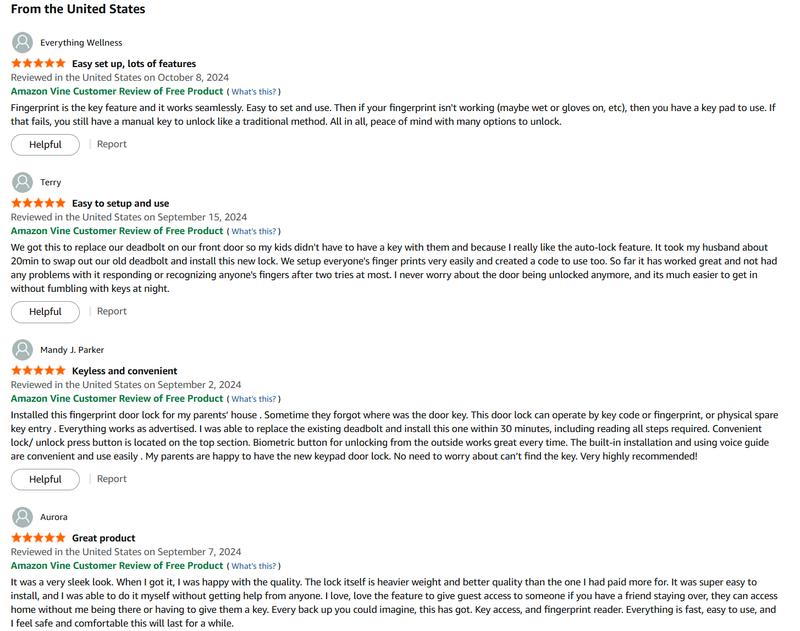 52hz AI Smart Fingerprint Door Lock with Code, Voice Guide, Password lock, Auto Lock, Easy to Install, Black Security-A3