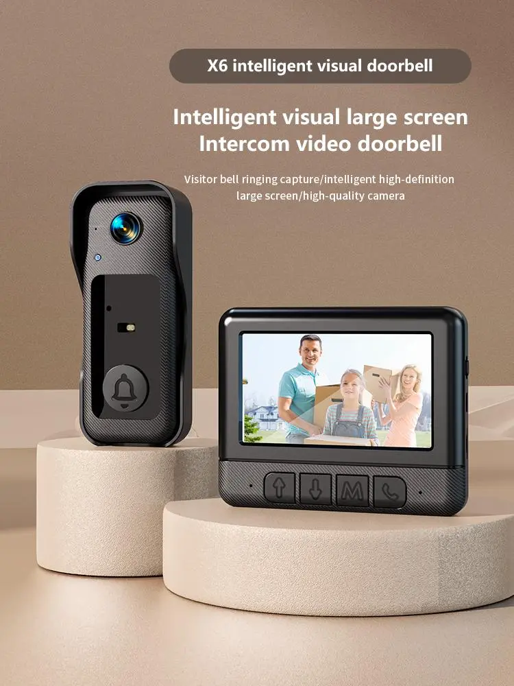 Qawtor Wireless Video Doorbell Camera with Screen, No WiFi or App Needed, Night Vision, Two-Way Audio, Battery Powered, Easy Installation, No Subscription, tiktokshopbacktoschool