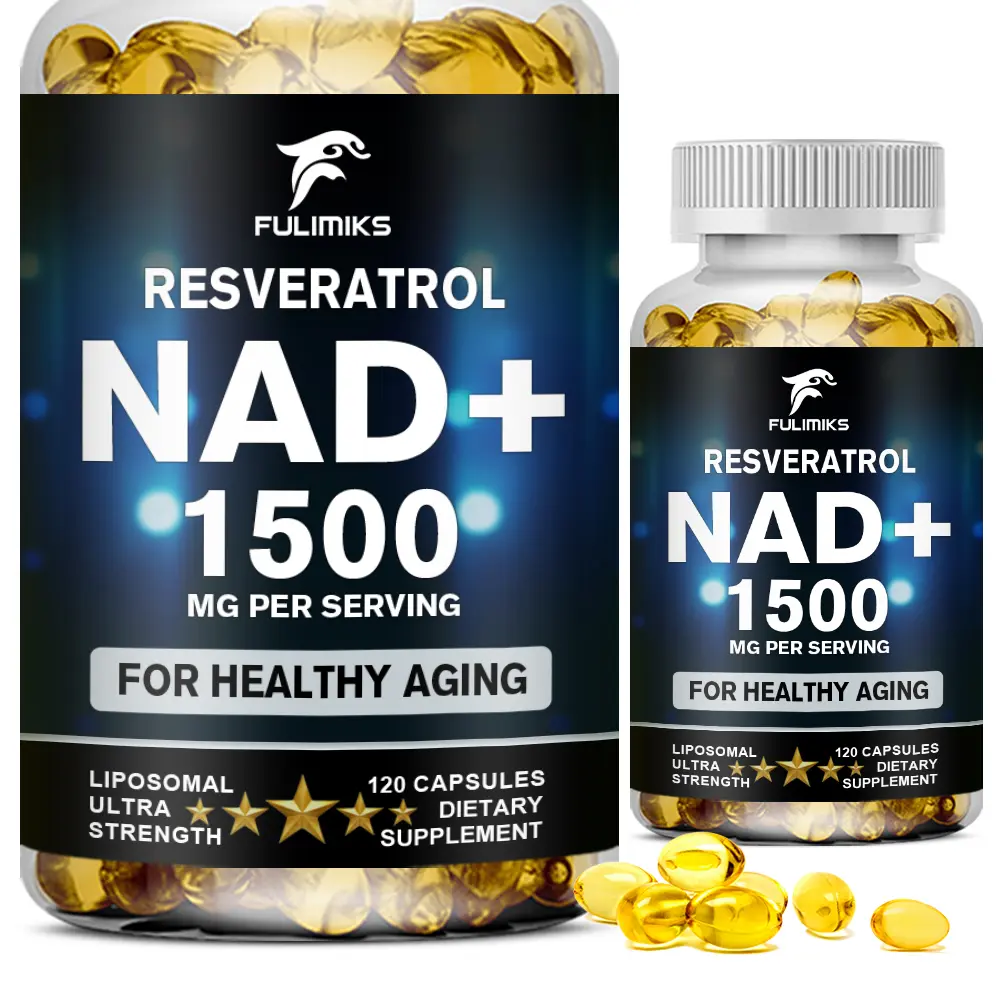 NAD+ Supplement with Resveratrol - Boost Energy, Promote Healthy Aging, and Support Cellular Health, 120Capsules