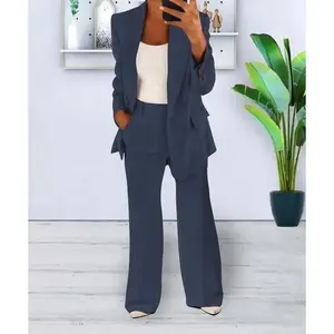 Women's Two Piece Sets Pants Suits Dressy Business Casual Outfits Professional Blazer Pantsuits Set Work Office Can be used with a raincoat