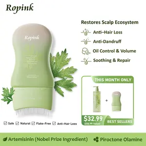 Ropink Mugwort Scalp Detox  10% Bifida Ferment & OCT Anti-Dandruff Pre-Wash | Restoring Scalp Ecosystem |Soothing Cleanser with Silicone Massage Tip- Y1-2
