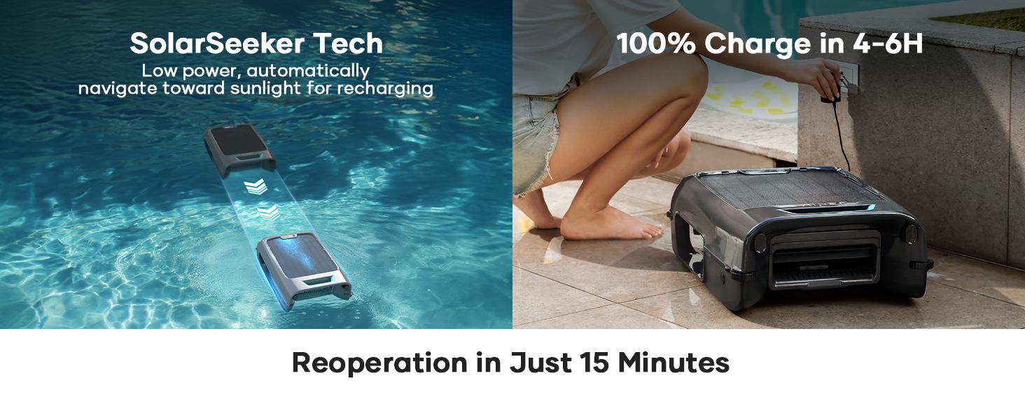 AIPER Surfer S2 Robotic Solar Pool Skimmer with APP Support, 24/7 Cleaning, Dual Charging Modes, Smart Obstacle Avoidance, Ideal for Most Swimming Pool Types #dealsforyoudays