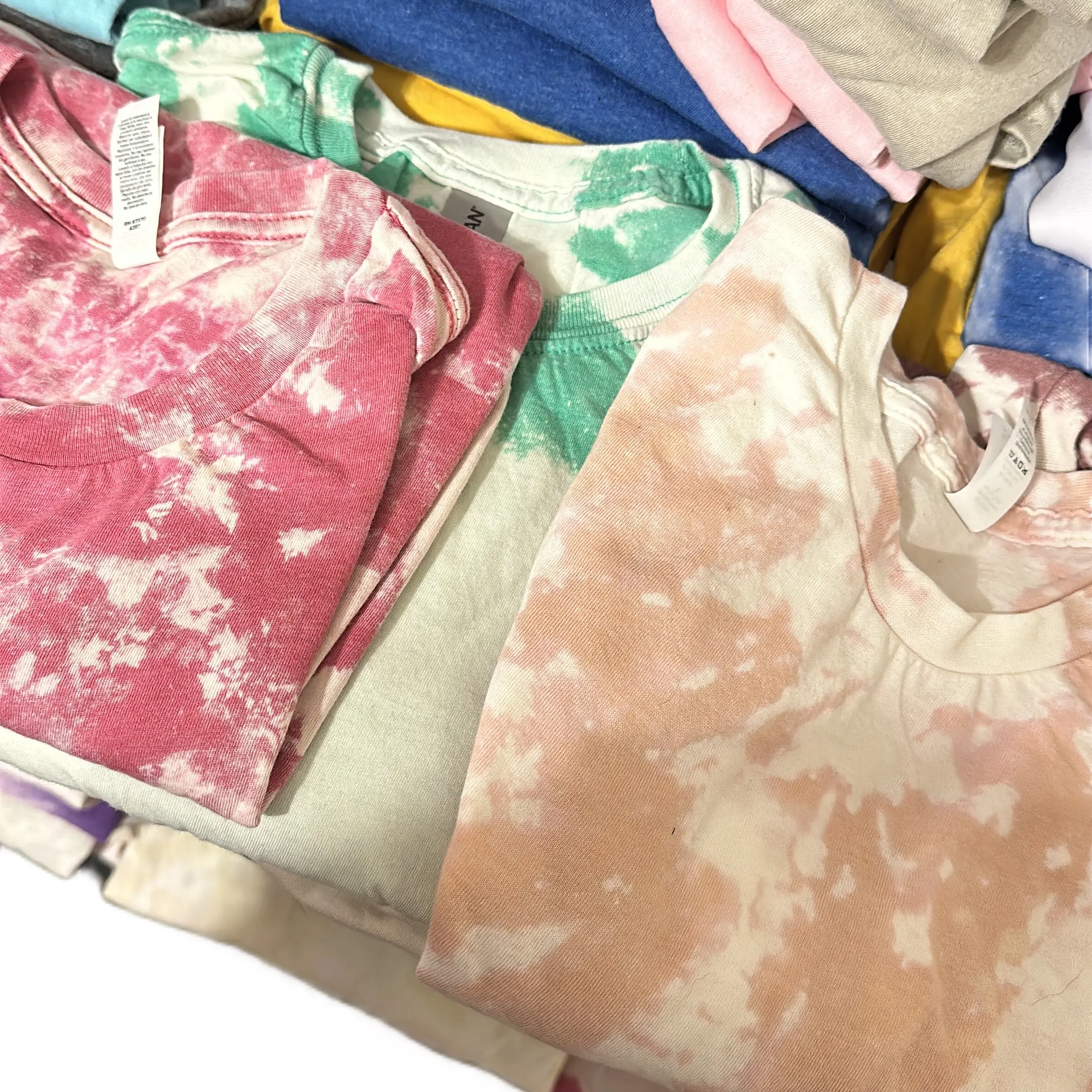 Bleached T-shirt with custom design only on LIVE