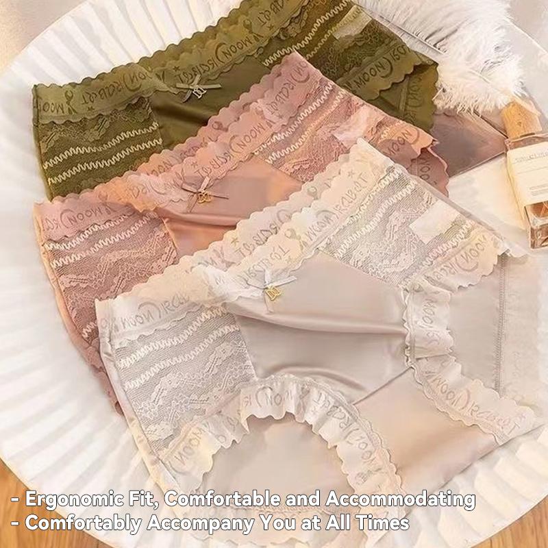 Women’s lace mid-rise briefs, 18-pack — minimalist solid color, seamless, soft and breathable for all seasons; women’s underwear/casual winter wear; versatile everyday style; basic minimalist fabric; elegant, fashionable design for winter