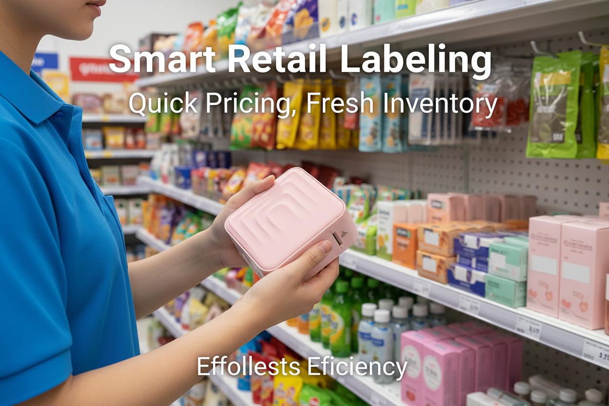 Marklife mini label maker, portable label printer, wireless Bluetooth printer. Can print thank you labels, item labels, and spice jar labels, suitable for office, home, and student use. Suitable as a Mother's Day gift for mom.