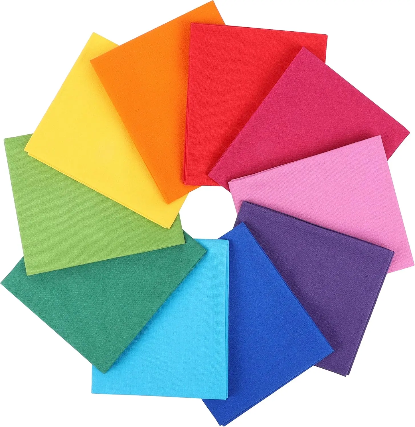 Newbrothread&Craftido 100% Cotton Quilting Fabric Bundles 10pcs Fat Quarters 18"x21" Medium Weight 5.2 oz for Quilting Sewing Patchwork Home Textile Rainbow Colors, TikTokShopDealsforYouDays, fathersdaygiftideas