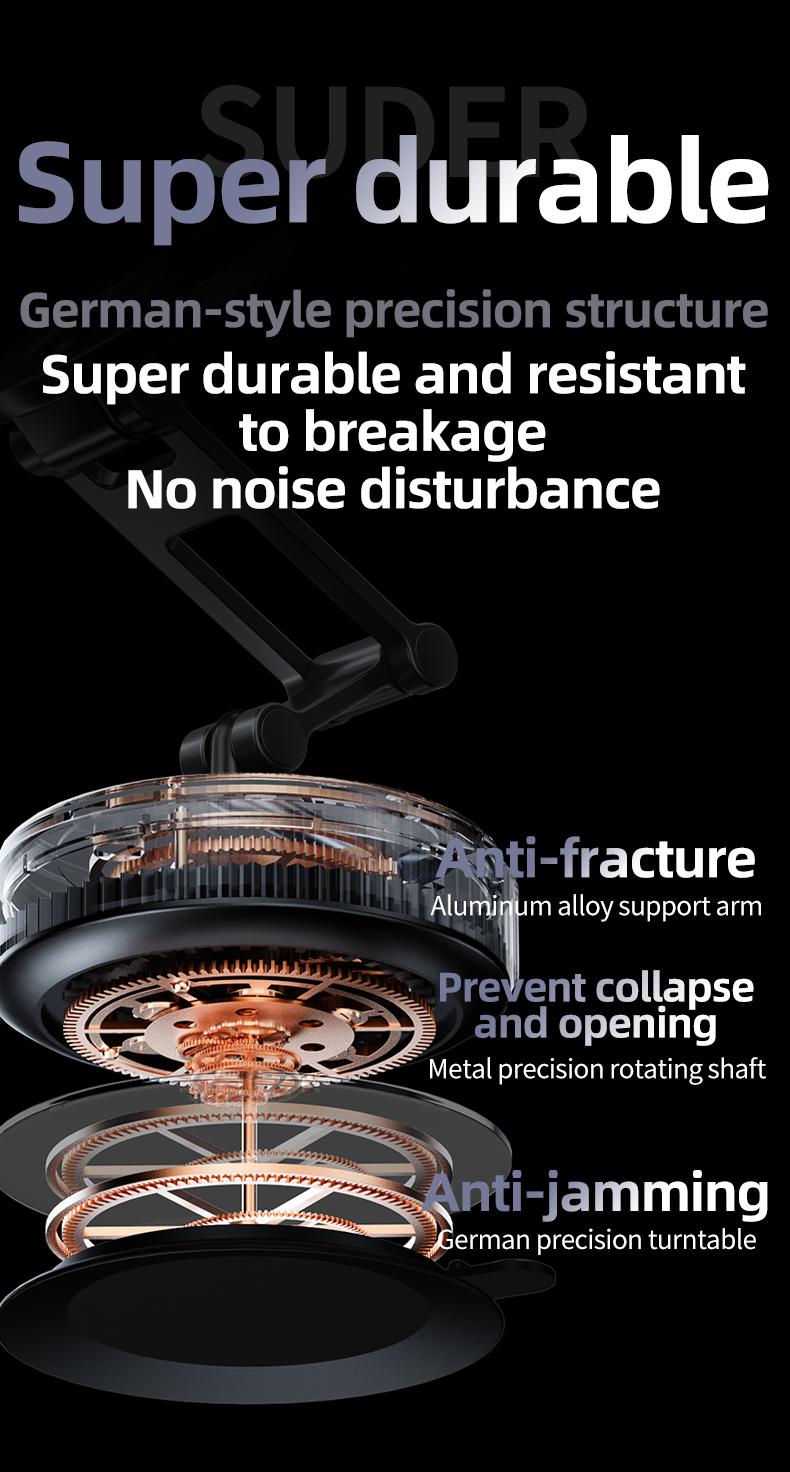 Magnetic Phone Holder with Magsafe, 360° Rotating Adjustable Car Phone Mount, Compact Size, Convenient Car Installation, Compatible with Android/Samsung Mobile Phones and iPhone 17 16 15 14 13 12 Series