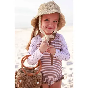 Long Sleeve Rash Guard with Front Zipper | Sandy Stripes