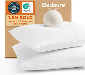 Bedsure  Pillows Set of 2 for Sleeping - Soft and Supportive, Hotel Quality, Original Down Alternative Filling for Side, Back Sleepers