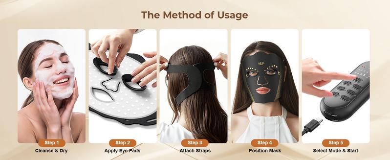 AIUO Upgraded 7-Color LED Light Therapy Mask Wireless Rechargeable Facial Care Device Red Light Multi-Mode Skincare Daily Beauty Routine Gift for Women Valentine's Day Gift