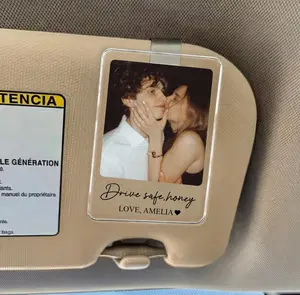 Personalized Photo Car Visor Clip Gift For Him, Drive Safe Custom Couple Photo, Valentine’s Gift For Boyfriend Or Husband