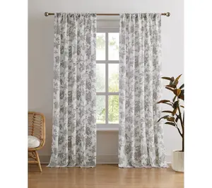 Brooklyn Loom Mila Floral 50x84 Window Curtain Brooklyn Loom Mila Floral 50x84 Window Curtain