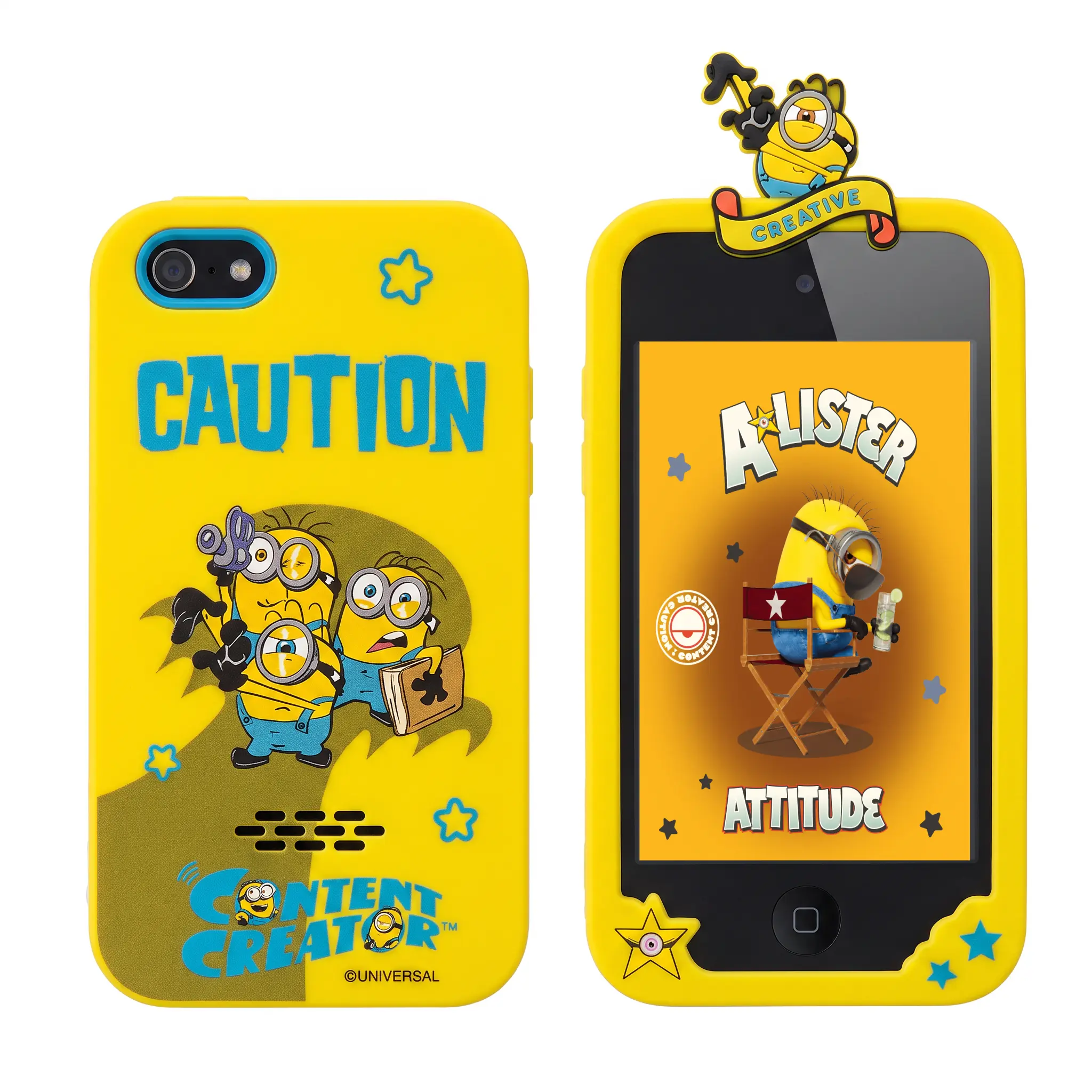 #backtoschool Minions Portable Kids Touchscreen Toy Phone - 2.8in Lithium-Battery-Powered, No Calling/WiFi/Bluetooth, 26 Built-In Apps, Dual Cameras, MP3 Player, Stories, Educational Video Games, Travel Kids Toys, Cool Gifts for Toddlers Boys