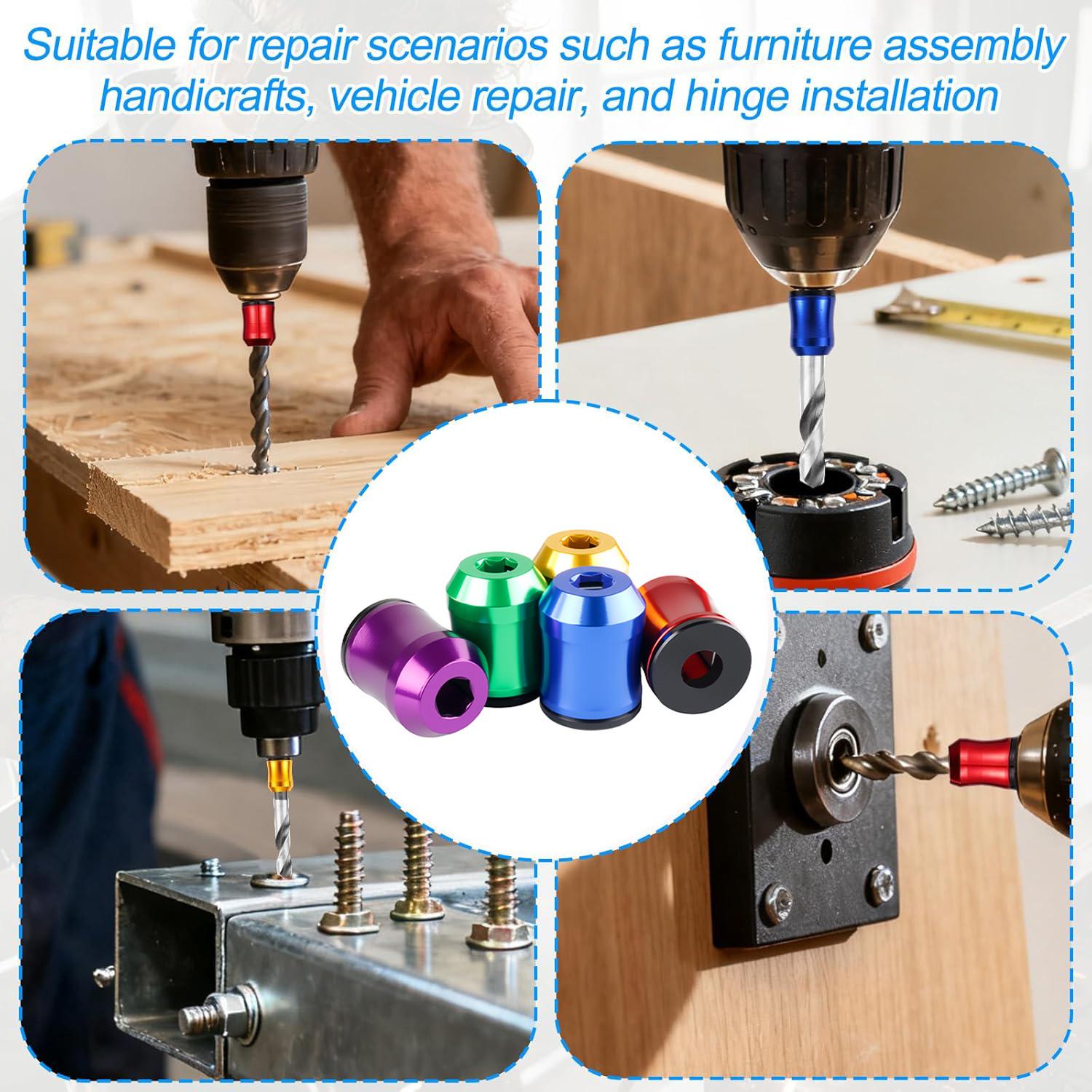 Strong Magnetic Screw Ring, 1/4 Inch/ 6.35 mm Universal Magnetic Screw Ring Bit, Screwdriver Head Magnetic Ring, Removable Magne-tic Screwdriver Drill Bit Holder for Hex Screwdrivers and Power Bits Strong Magnetic Screw Ring, 1/4 Inch/ 6.35 mm Universal Magnetic Screw Ring Bit, Screwdriver Head Magnetic Ring, Removable Magne-tic Screwdriver Drill Bit Holder for Hex Screwdrivers and Power Bits
