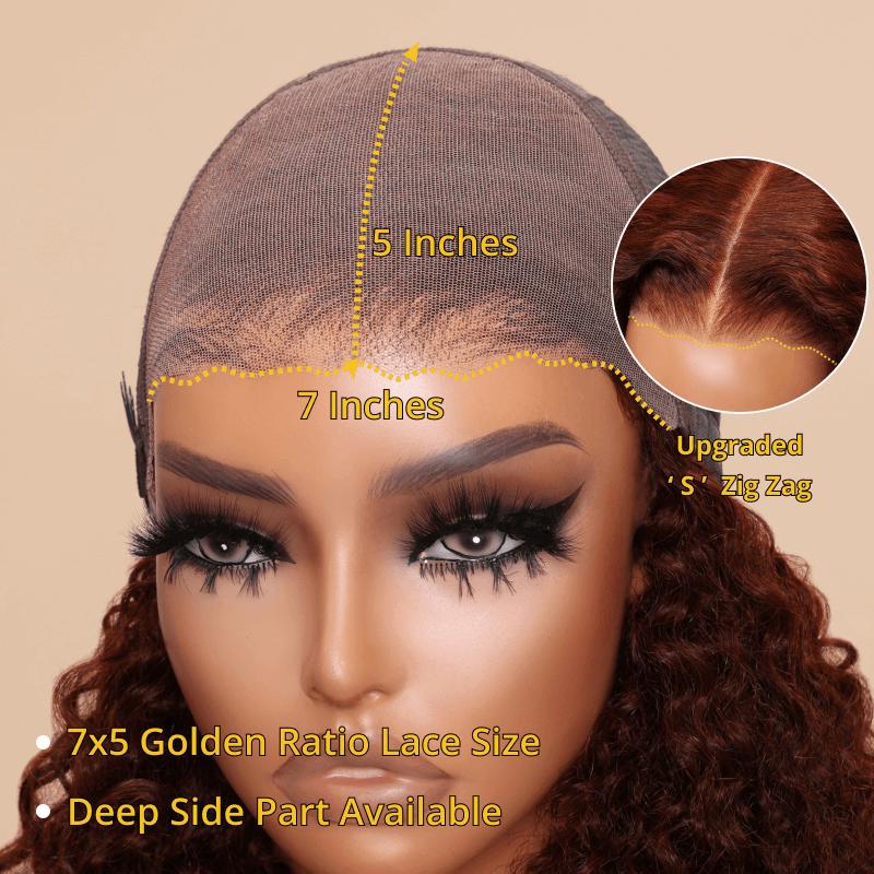 Unice Byebye Knots Reddish Brown Yaki Straight Bob Wig Pre-cut 7x5 HD Lace Human Hair Wig with Pre Plucked Hairline SpringStatements Unice Byebye Knots Reddish Brown Yaki Straight Bob Wig Pre-cut 7x5 HD Lace Human Hair Wig with Pre Plucked Hairline SpringStatements