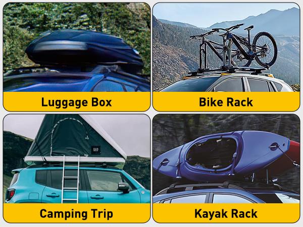 Nilight Roof Rack Cross Bars Compatible with Chevrolet Tahoe Suburban GMC Yukon Cadillac Escalade 2021 22 23 2024, Adjustable Aluminum Car Crossbars for Cargo Carrier Luggage Box Kayak Tent Snowboard