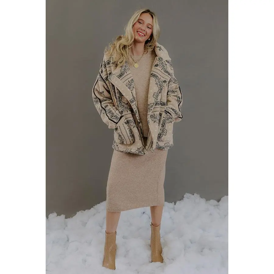 Sidewalk Style Oversized Sherpa Jacket