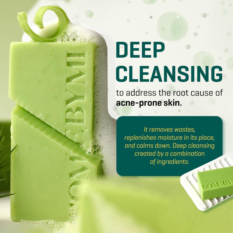 AHA BHA PHA 30 Days Miracle Cleansing Bar 106g - Mild Exfoliating Face&Body Soap - Tea Tree Soap for Sensitive Skin - Korean Skin care