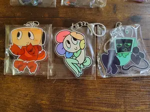 Dandy's World Acrylic Keychain - Vee, Shelly, Dandy Keychains - Cute Keyrings Birthday Gifts – Cute Acrylic Keychain Charms, Perfect Gift for Fans & Collectors