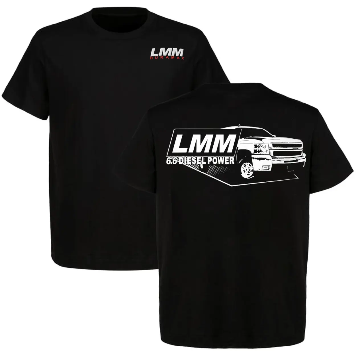 LMM Duramax Chevy Truck Engine Graphic Tee Racing Style Streetwear Shirt 100% Cotton Gift for Car Lovers Diesel Truck Fans Unisex Casual Summer Automotive Fashion Tee