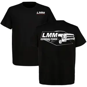 LMM Duramax T-Shirt, Chevy Trucks Shirt, Engine Shirt, Men's Cotton Short Sleeve Racing Style Graphic Tee, Casual Menswear Car Lover