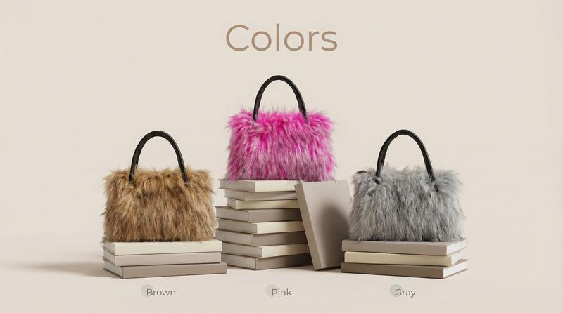 New Faux Fur Handbag Shoulder Purse Shoulder Crossbody Bag, Grab Handle & Strap, Fashion Design, Multiple Colors, Perfect Daily Accessory,Women's Shoulder Handbags Faux Fur Tote Bag Fluffy Satchel Handbags for Women, Mom, Friend, Bridesmaids