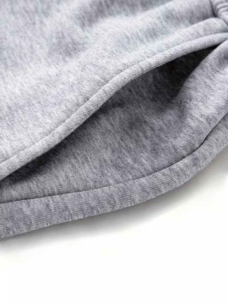 Men's Casual Jogger Pants - Straight-leg loose fit, elastic waistband with drawstring, side pockets, all-season comfort, athletic style long pants, knit fabric, durable material