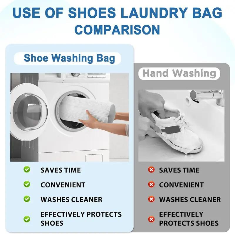 Shoe Washing Machine Bag, Laundry Shoe Bag for Washer and Dryer,1Pcs Reusable Shoe Bag for Washing Machine Fit Most Shoes Types