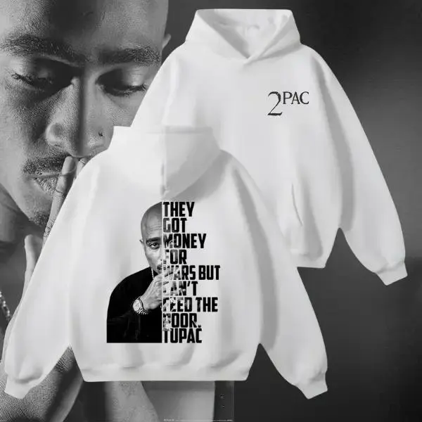 Men's Tupac Graphic Pullover Hoodie, Casual Long Sleeve Hip Hop Streetwear, Menswear Sweatshirts, Street Fashion Hoodie, Tops, Clothes, Tupac Logo, Hoodies