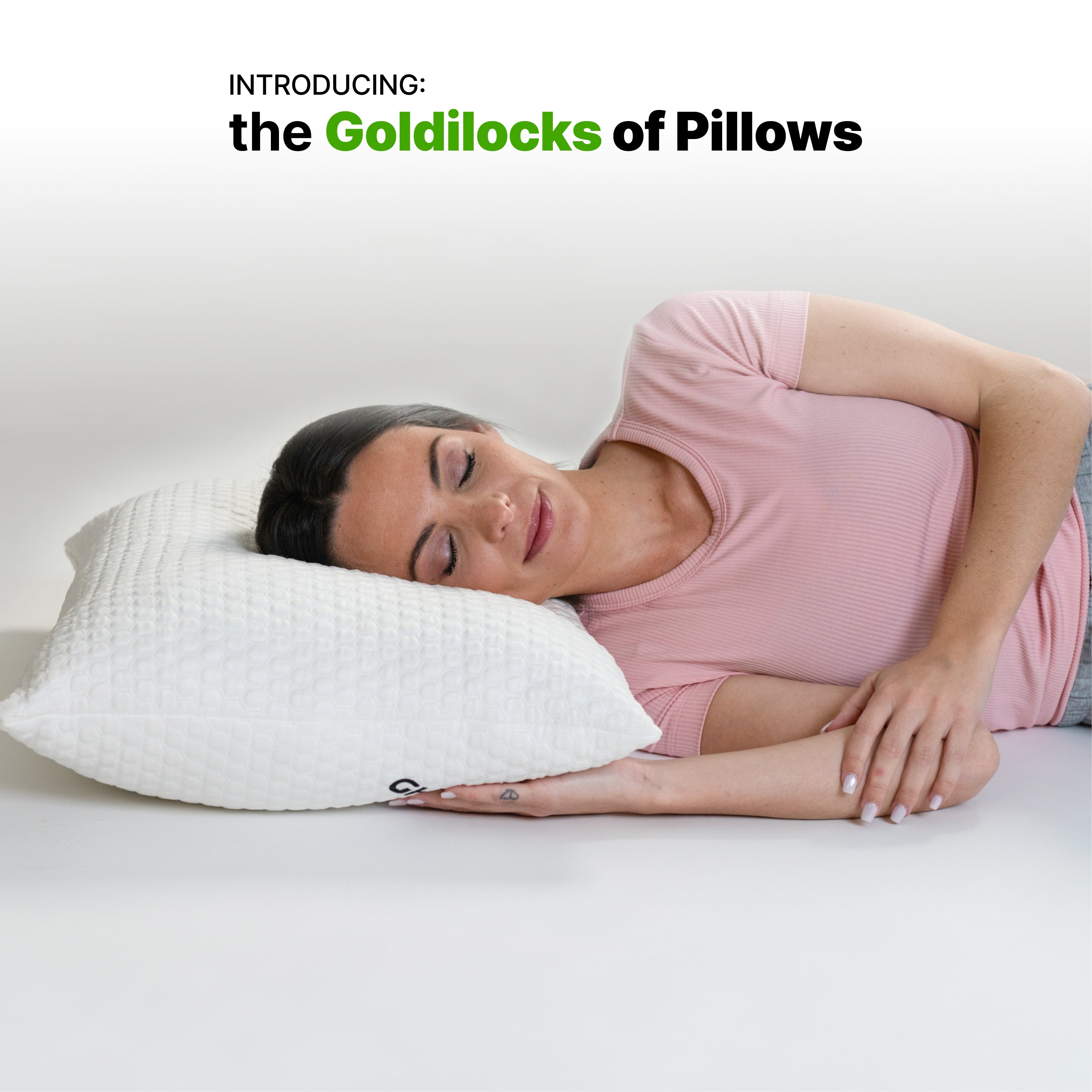 GhostBed Shredded Memory Foam Pillow with Customizable Fill Side Sleepers Comfortable