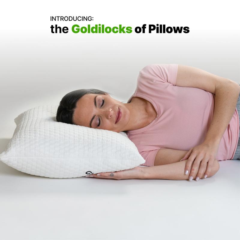 GhostBed Shredded Memory Foam Pillow with Customizable Fill Side Sleepers Comfortable