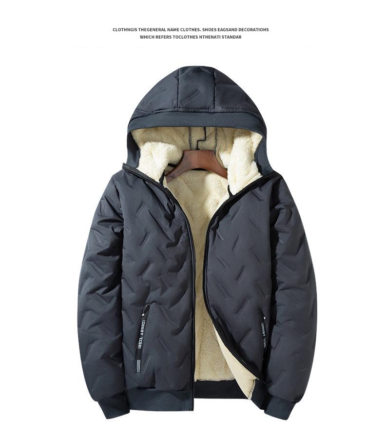 Men's Three-Piece Set Jacket Vest Cotton Pants Ultrasonic Fleece Warm Stand Collar Winter Coat for Dad SpringStatements