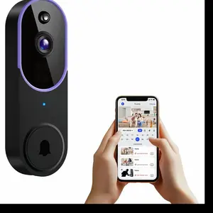 1080P Wireless Video Doorbell Camera, Smart AI Human Detection, Live View, Cloud Storage, Night Vision, Two Way Audio, Instant Alert, 2.4G WiFi Only, Indoor/Outdoor Surveillance Cam for Home Security System(Live View and Video Playback need Cloud Storage