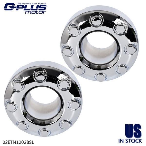 2PCS Front Wheel Chrome Center Hub Cap Fit For 05-18 Ford F350 Dually 4x4 Open