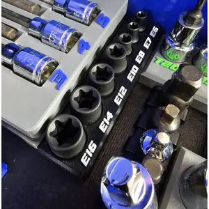 Custom Magnetic Holder | Pittsburgh 67898 7 Pc. Impact E-Socket Set Organizer | External E-Torx Socket Tray | Toolbox Tray W/ Magnets