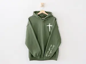 Cross Sweatshirt, Religious Sweatshirt, God Is Within Her Sweatshirt with Quote on Sleeve, Christian Sweatshirt, Jesus Lover Gift  T-shirt, sweater and Hoodie