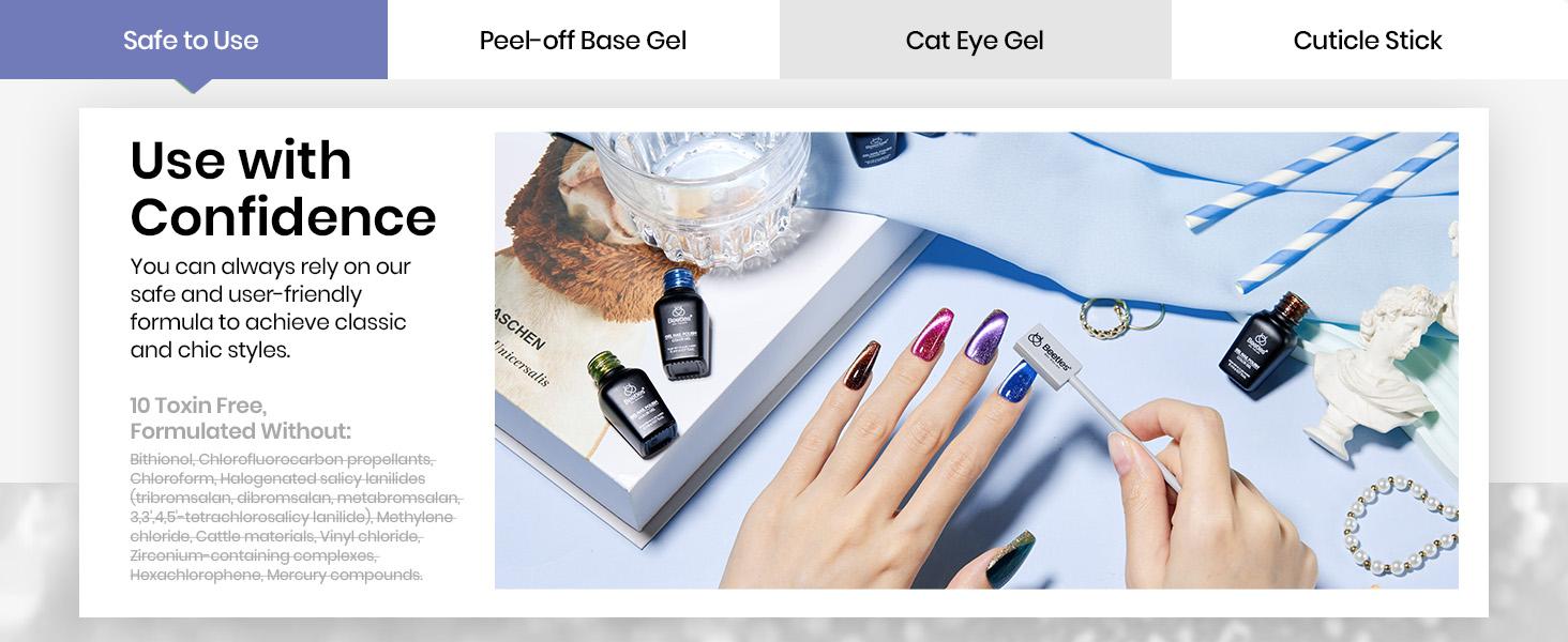 Beetles Cat Eye Gel Polish Set, DIY Nails at home gift Bunny Cutics Cosmetic Manicure Gift for women girls Fall Nail Halloween Nail Black Friday Winter Nail Christmas Gift