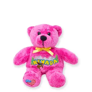 PLUSHOLOGY Nevada Symbolz® Pink Bear 6-inch Collectible Plush with Embroidered Nevada Name State Pride Souvenir