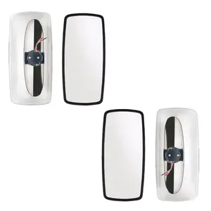 TORQUE Pair of Chrome Door Main Mirrors Replacement for Freightliner M2, Freightliner Columbia 100 106 112 114 Trucks Heated Dual Side Driver Left Side LHD Passenger Right Side RHD (2 x TR035)