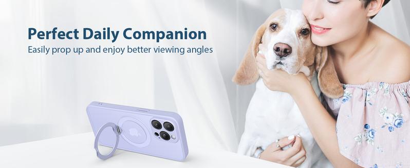 360° Spin Invisible Stand Phone Case with All-around Protection,Magnetic Wireless Military-Grade Shockproof MagSafe for iPhone 17 pro max cases 16 15 14 13 Pro