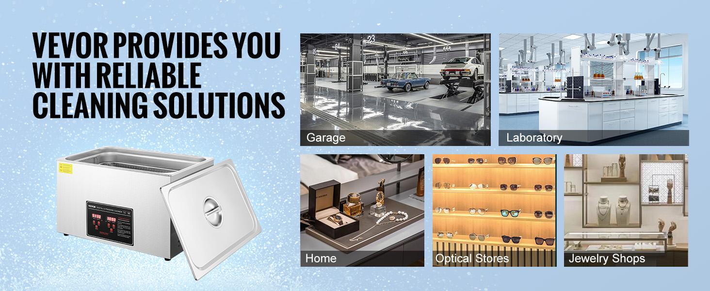 VEVOR Ultrasonic Cleaner High Power, Various specifications, Professional Digital Lab Sonic Ultrasonic Parts Cleaner with Heater & Timer for Garage/Laboratory/Dental