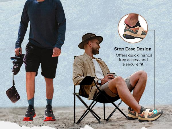 FitVille Men's Extra Wide Slip On Shoes with Arch Support, Comfortable Orthopedic Hiking Sneakers for Travel Camping, Waterproof and Breathable Outdoorfun SpringStatements