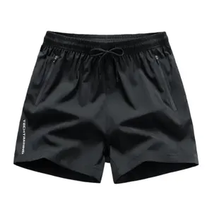 Men's Quick-Dry Sports Shorts with Drawstring Waist & Zip Pockets for Gym Running Cycling