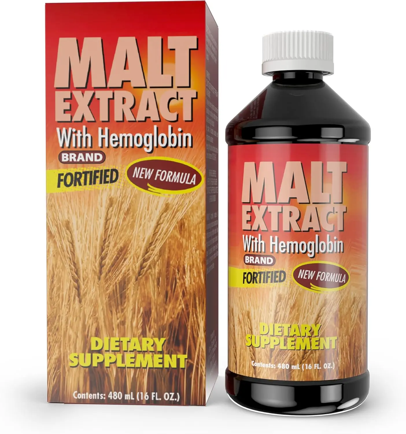 Malt Extract Natural Ingredients Supplement Drink - Daily Supplement, Hemoglobin Aid, Energy Boost, 16 Fl Oz (1 Pack), Fitness Health Nutrition Support Liquid
