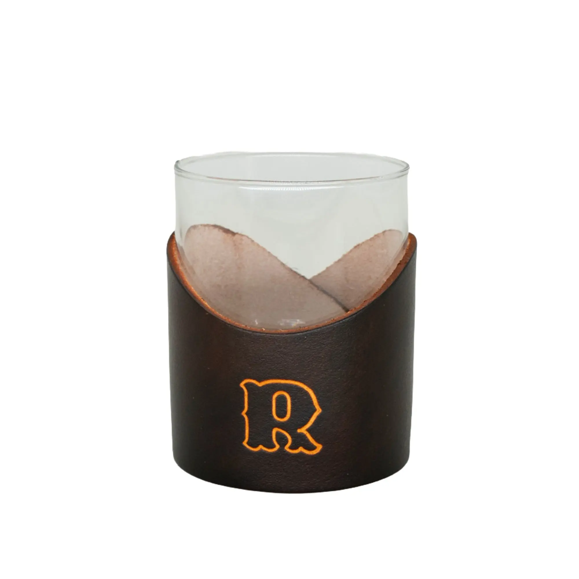 Large Initial Whiskey Glass