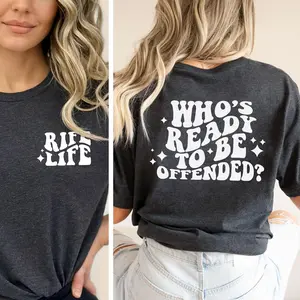 Who's Ready to be Offended Shirt, Matt Rife Shirt, Rifey, Problemattic Tour Shirt, Rife Life, Offended, Unisex Short Sleeve Tee, Oversize
