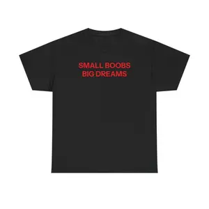 Casual Small Boobs Big Dreams Tee for Dream Chasers