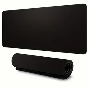 Sleek All-Black Gaming Mouse Pad - Easy Aesthetic, Sturdy Surface for Big Gaming Mice, Stylish Desk Item for Office & Computer Arrangement, Spacious Mousepad for Workstation, Mousepad, Computer Area